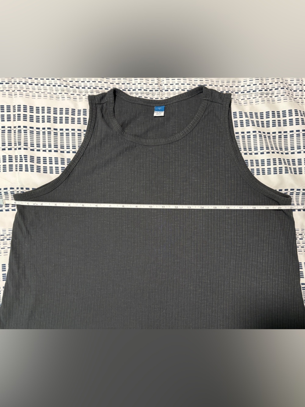 Black Ribbed Tank Top - Picture 3 of 3